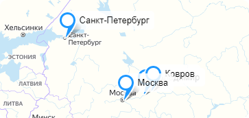 Наши офисы на карте в России