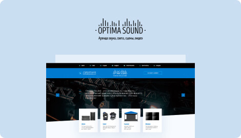 Продвижение и разработка сайта компании OptimaSound
