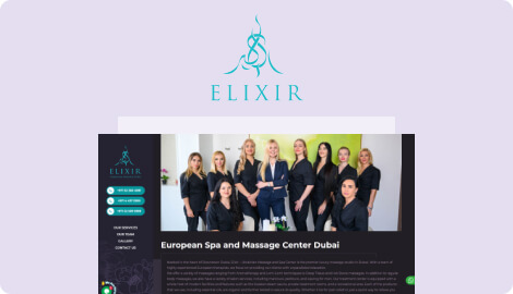 Создание и раскрутка сайта компании «Elixir» в Дубае